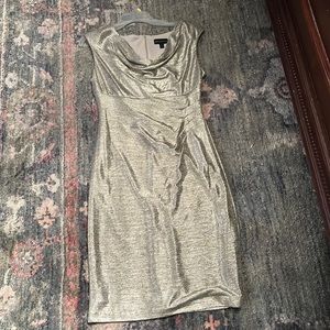 Metallic gold cocktail dress